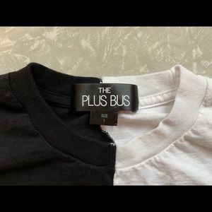 Black and white two toned crop top - The Plus Bus size 1